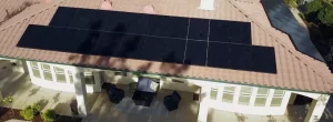 Ombres portées sur des panneaux photovoltaïques